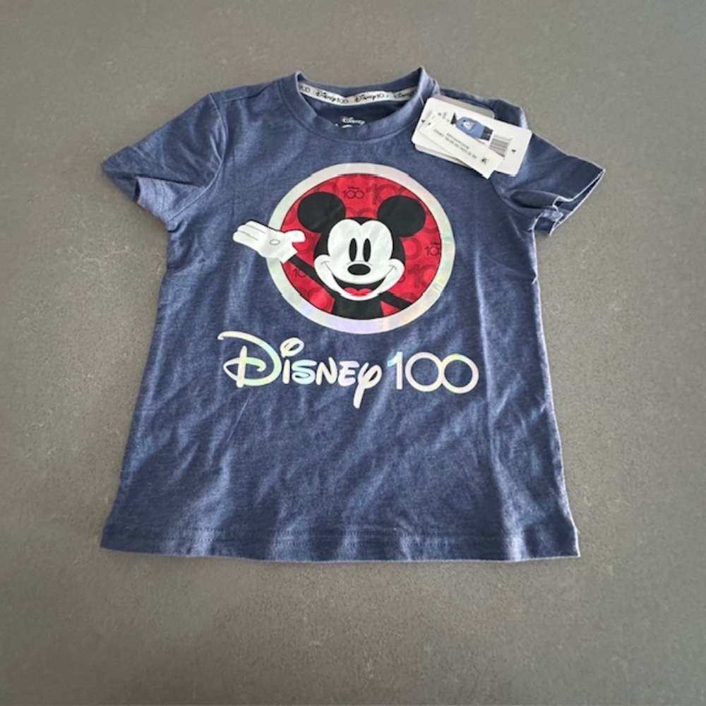 NWT Kids Sz 4 Disney 100 Years Of Wonder Shirt XL Mickey Mouse Walt Disney